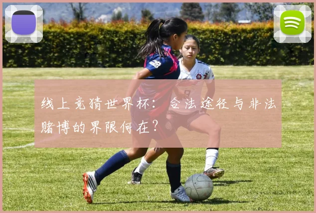 线上竞猜世界杯：合法途径与非法赌博的界限何在？